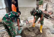 TMMD Kodim 0418/Palembang Lanjutkan Rehabilitasi Rumah Warga, Pembangunan Dapur dan WC Jadi Fokus