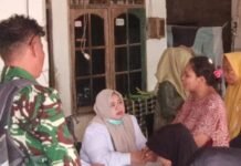 TMMD Kodim 0418/Palembang Hadirkan Layanan Posyandu, Ibu dan Balita Jalani Pemeriksaan Kesehatan