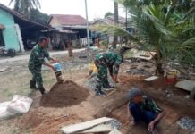 Pembangunan Sumur Bor TMMD Kodim 0418/Palembang Masuki Tahap Pembuatan Pondasi Penyangga Tandon
