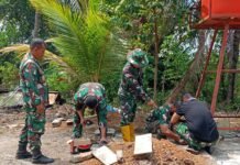 Cek Progres Hari ke-15 TMMD, Wadan Satgas Pastikan Dudukan Tandon Sumur Bor Mushola Hidayatullah Kokoh dan Berkualitas