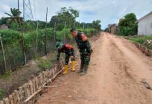 Kemanunggalan TNI-Rakyat Kodim 0418/Palembang, Pembangunan Jalan Talang Jambe 750 Meter Capai 50 %