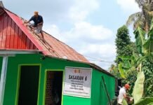 Masuki Tahap Finishing, Satgas TMMD Kodim 0418/Palembang Percepat Rehabilitasi RTLH Milik Ibu Sumilah