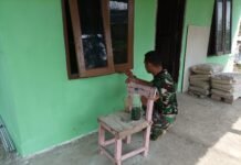 Tahap Finishing Dikebut, Rehab RTLH Sasaran 5 TMMD Kodim 0418/Palembang Kian Rampung