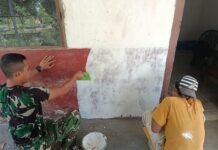 Sentuhan Akhir Mulai Terlihat, Rehab Rumah Bapak Karyo Terus Dipercepat Satgas TMMD Kodim 0418/Palembang