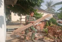 Pos Kamling Hampir Rampung, Sentuhan Akhir Satgas TMMD Kodim 0418/Palembang Perkuat Keamanan Lingkungan