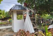 Kodim 0418/Palembang Kebut Penyelesaian Pos Kamling TMMD, Warga dan TNI Kompak Bergotong Royong