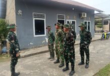 Koordinasi Jadi Kunci, Satgas TMMD Kodim 0418/Palembang Matangkan Finishing Mushala Baitul Makmurin
