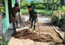 Tahap Akhir Rehab RTLH Ibu Suwarni Kian Rampung, Gotong Royong Satgas TMMD dan Warga Terus Menguat