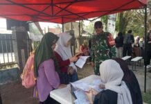 Mahasiswa FK Unsri Pelajari Program TMMD, Kunjungi Poskotis Kodim 0418/Palembang