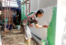 Warna Baru Harapan Keluarga Ibu Sriyanti, Satgas TMMD Kodim 0418/Palembang Selesaikan Rehab RTLH