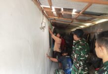 Finishing Rehab RTLH Ibu Sumila Dipercepat, Kasdim 0418/Palembang Pastikan Kualitas Pembangunan TMMD