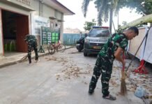 Kodim 0418/Palembang Pastikan Poskotis TMMD Ke-129 Nyaman, Kebersihan Jadi Kunci Kelancaran Tugas Satgas
