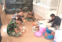 Suasana Hangat TMMD Ke-129 Kodim 0418/Palembang, Satgas dan Warga Talang Jambe Kompak dalam Kebersamaan
