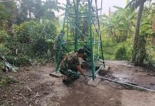 Jamin Ketersediaan Air Bersih, Satgas TMMD ke-129 Kodim 0418/Palembang Cek Fasilitas Sumur Bor di Talang Betutu