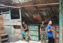Tak Hanya Bangunan, TMMD ke-129 Kodim 0418/Palembang Rapikan Halaman Rumah Ibu Sriyant
