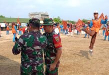 H-1 Penutupan TMMD ke-129 Kodim 0418/Palembang, Satgas dan Polri Kompak Gladi Upacara