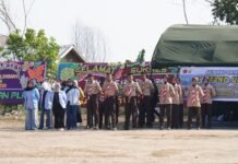 Bawa Irama Semangat, Drumband SMA Negeri 21 Palembang Tampil di Penutupan TMMD ke-129 Kodim 0418/Palembang
