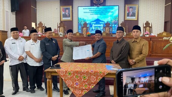 Lima Fraksi DPRD Lebong Setujui Raperda Perubahan APBD Tahun 2026