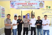 Polres Lebong Isi HUT Humas Polri dengan Aksi Sosial dan Donor Darah